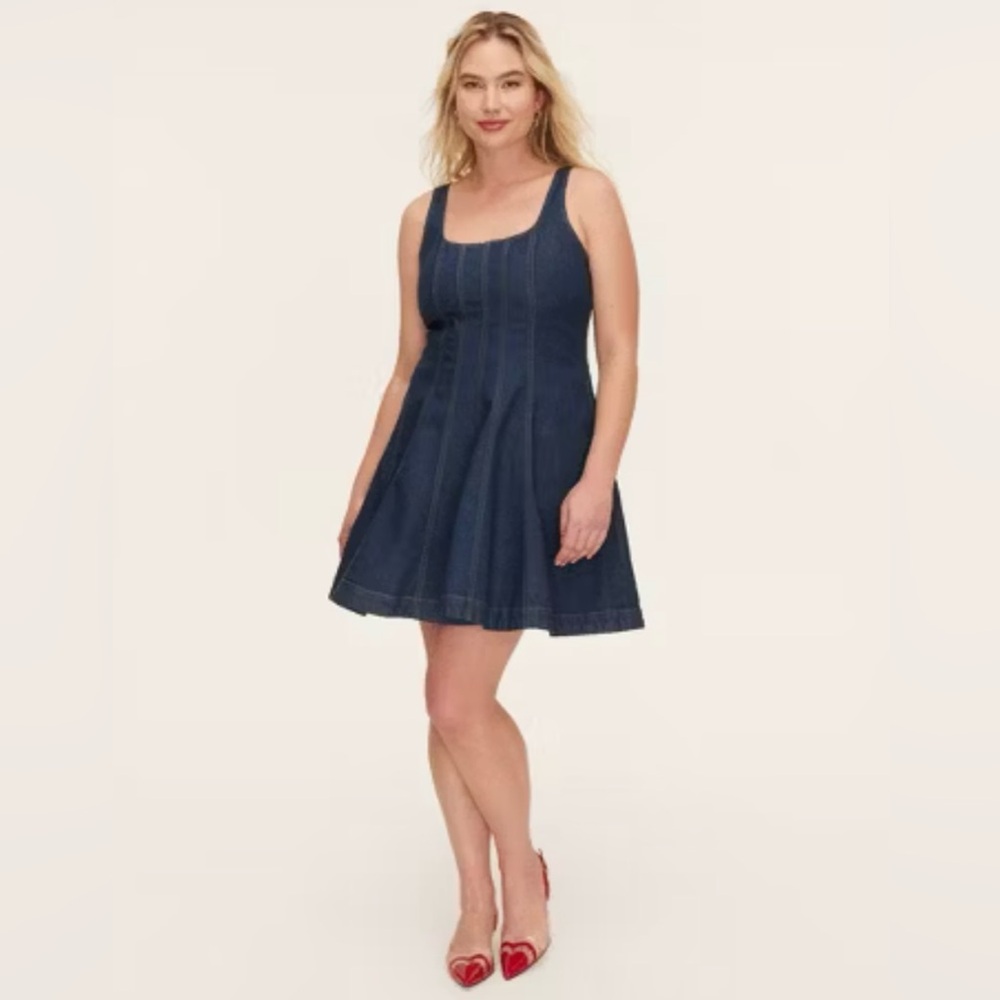 Women's Denim Seamed Mini Dress - kate spade new york x Target Dark Blue size 12